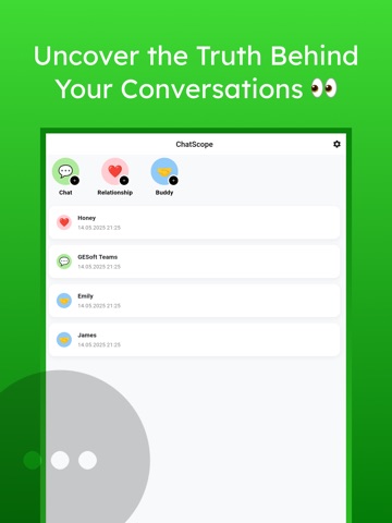 ChatScope: Message Analysis iPad screenshot