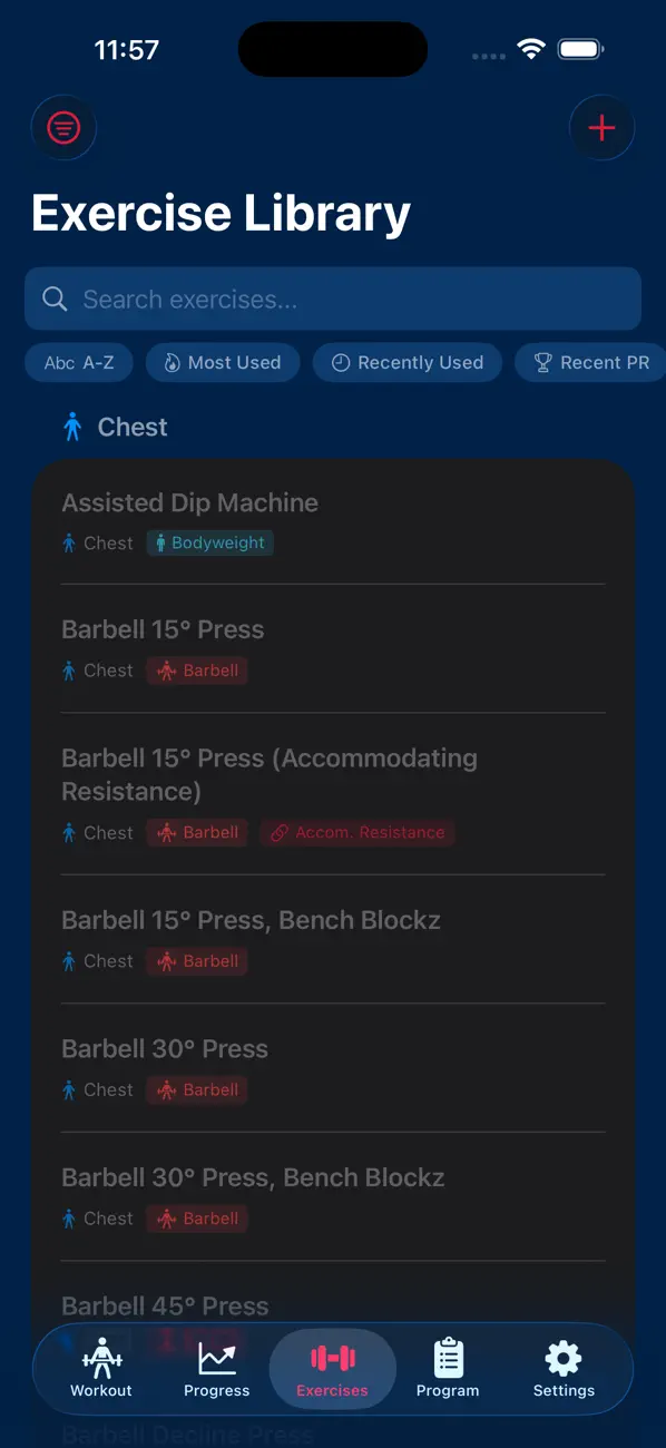Screenshot #3 pour GymLedger-Gym Workout Tracking