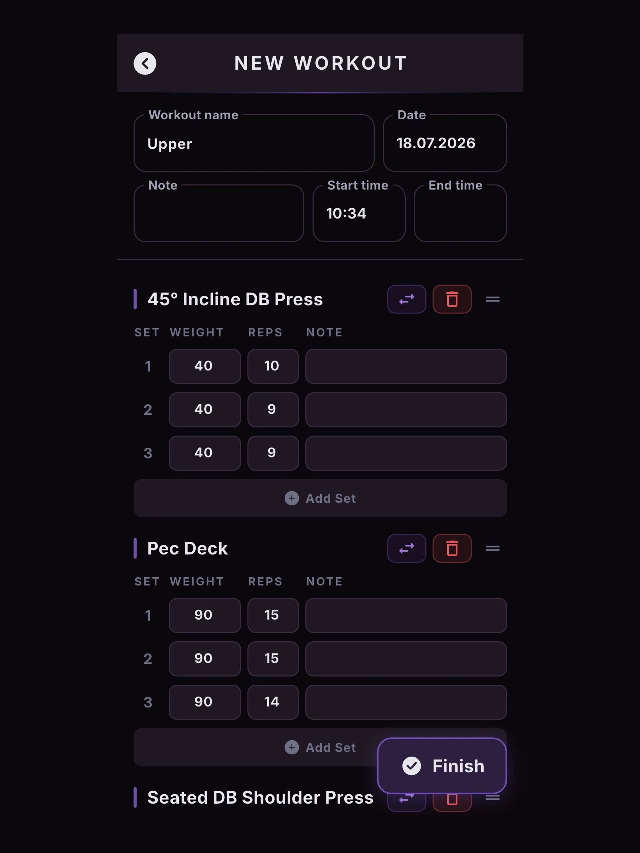 VALENS - Workout Tracker screenshot 8