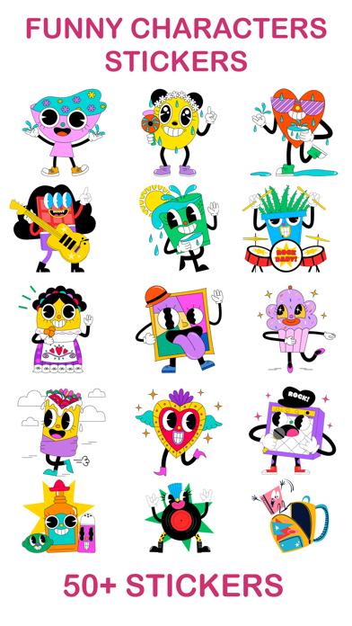 Screenshot #1 pour Funny Characters Stickers Pack