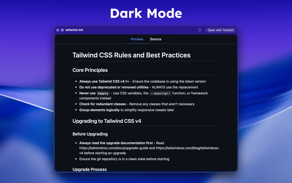 #3. Markdown Preview - Quick Look (macOS) Podle: Anybox LTD