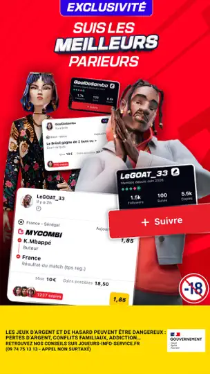 Capture d'écran de Betclic Paris Sportifs & Poker sur iPhone 8