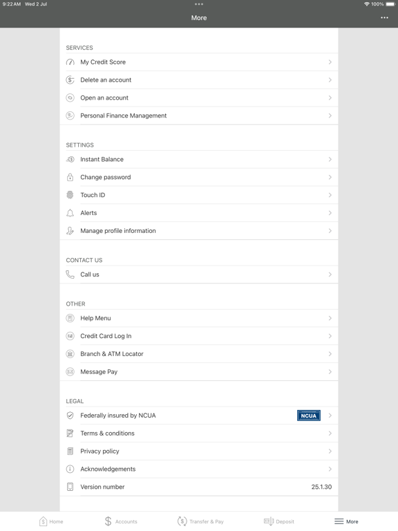 Space City Credit Union iPad screenshot 4 - Finance app