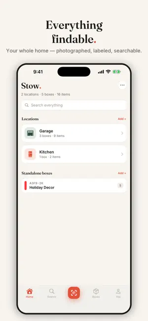 Stow: Box & Home Inventory screenshot 1
