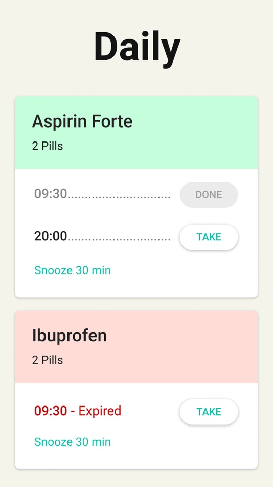 #2. Medication Reminder - Tracker (iOS) Podle: Andrei Nemtsou