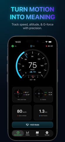 Speedometer: Simple GPS meter iPhone screenshot