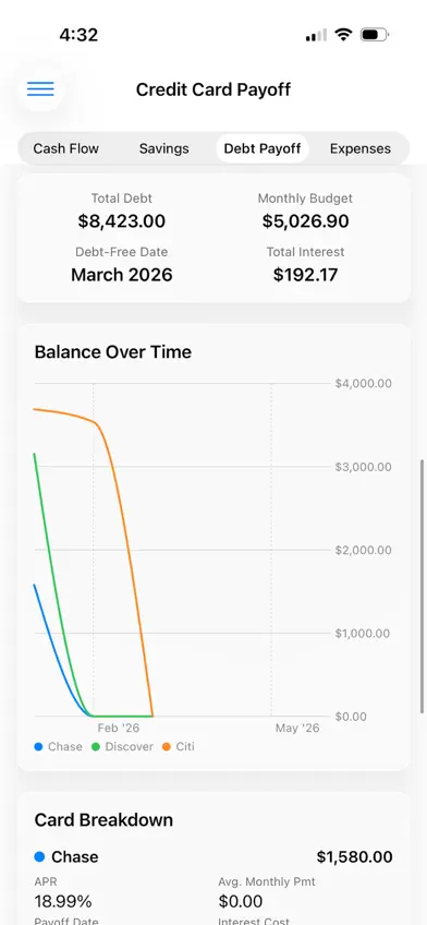 Cash Flow Tool screenshot 2