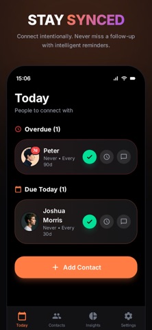 Keep in Touch: Network Manager Screenshot 1 of 7