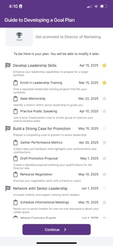 PursuitPal Goal Copilot screenshot