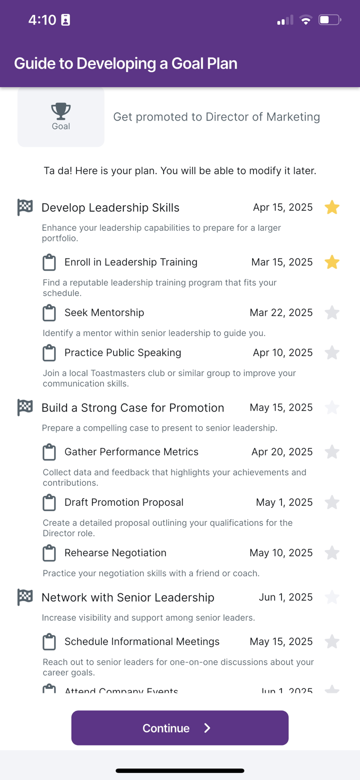 PursuitPal Goal Copilot screenshot 6