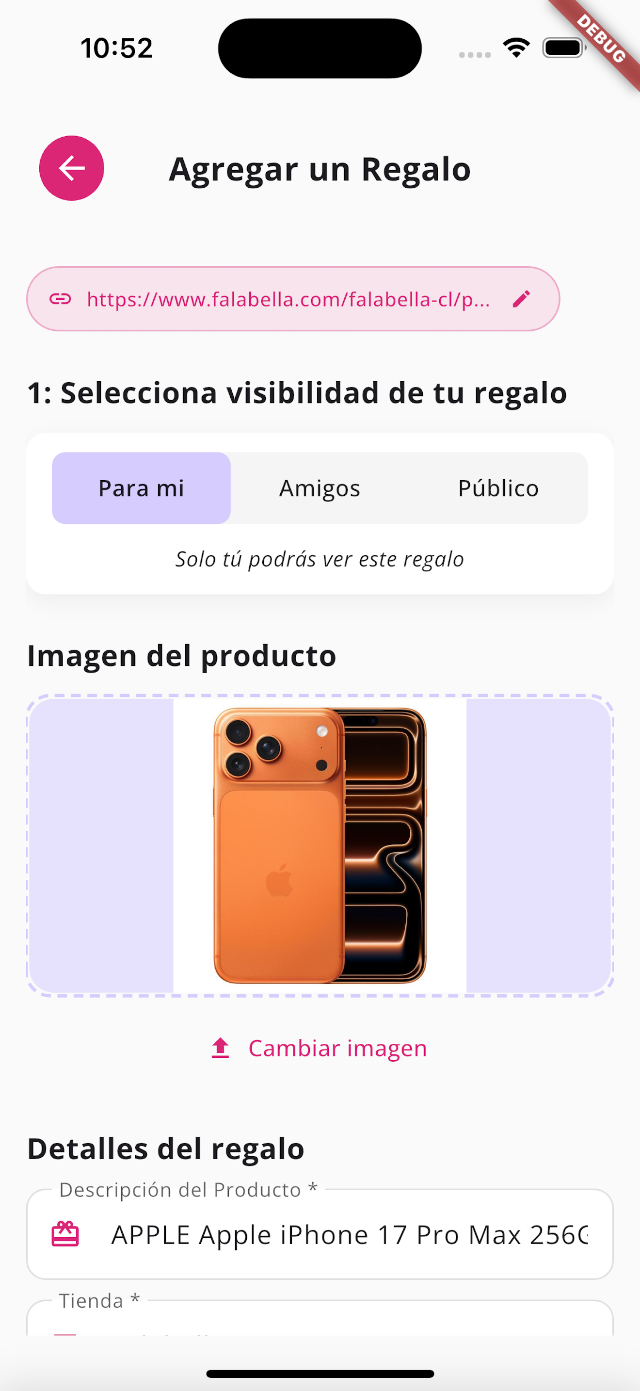 YaSé: Lista de regalos screenshot 3