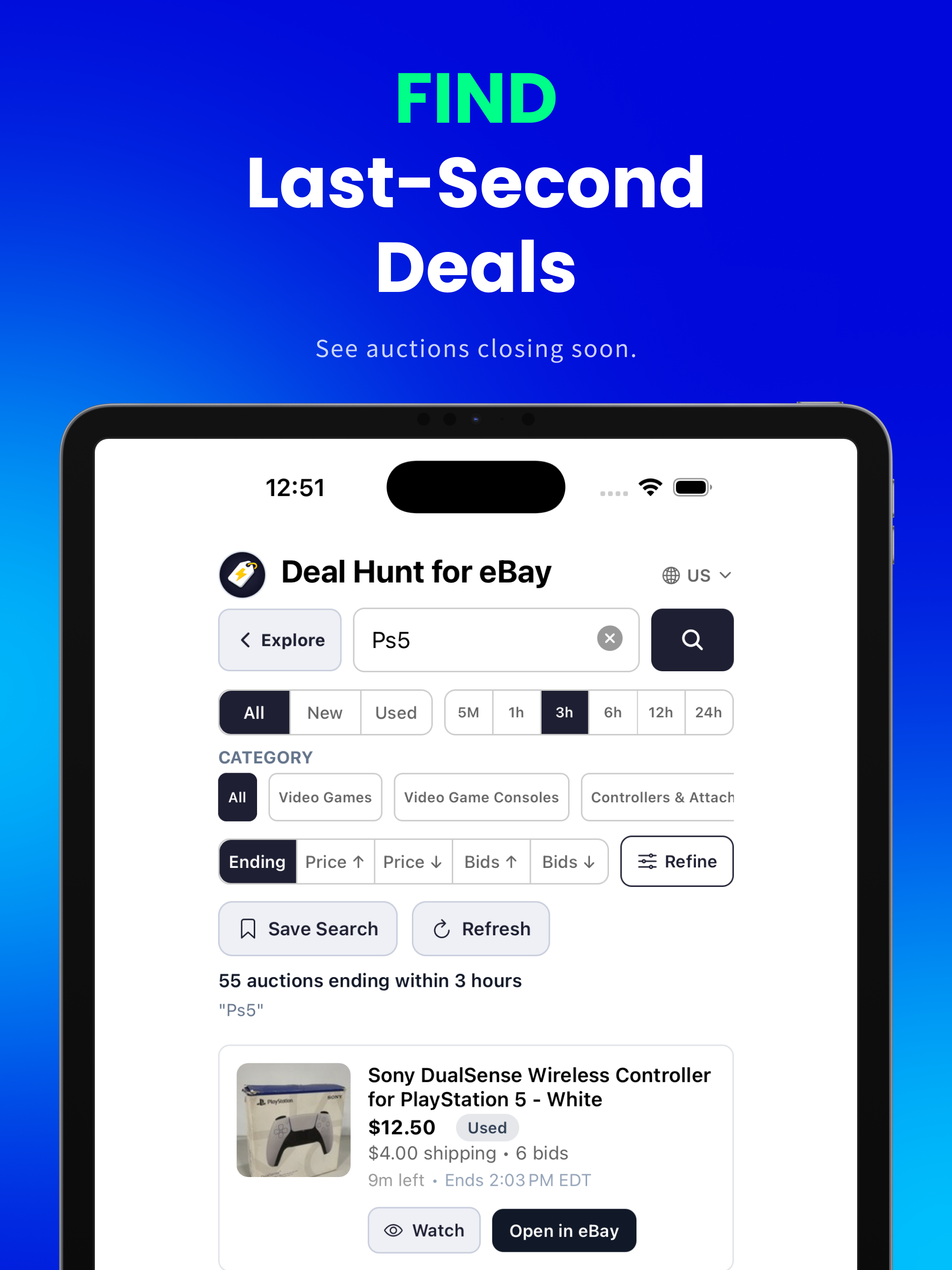 Deal Hunt for eBay Auctions