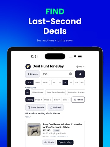 Deal Hunt for eBay Auctions iPad screenshot