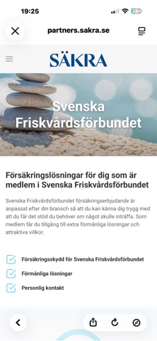 Medlemsapp screenshot