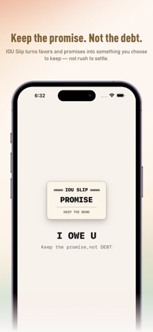IOU Slip – Promise Tracker Screenshot 1 of 5