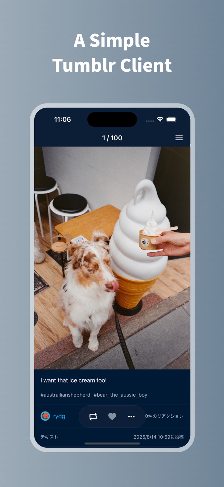 Violet - Tumblr Client iphone screenshot 1