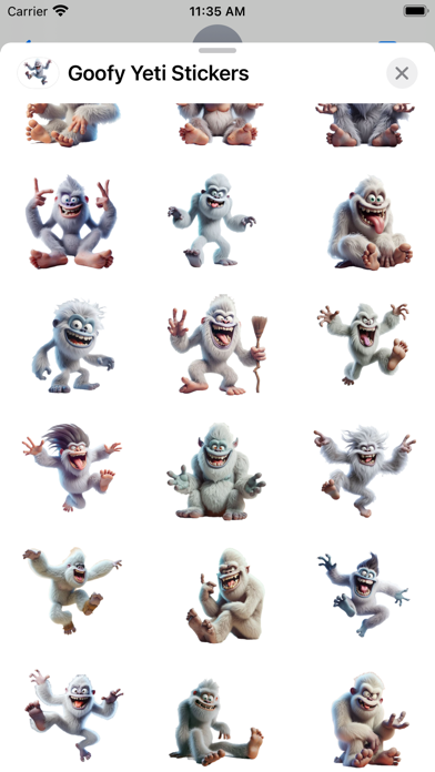 Screenshot #2 pour Goofy Yeti Stickers