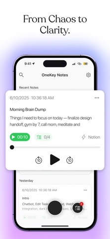 OneKey Notes – AI Voice Notes screenshot