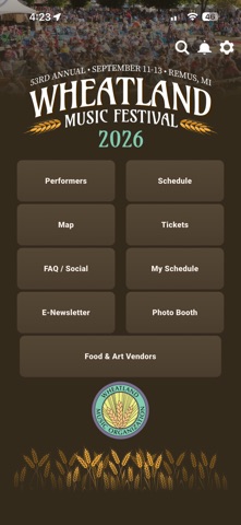 Wheatland Music Organization app screenshot
