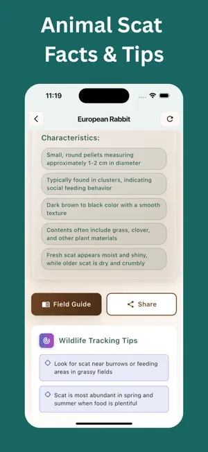 Animal Scat Identifier: Scan screenshot 4