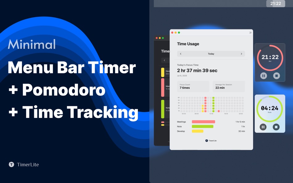 #1. TimerLite: Pomodoro & Tracker (macOS) 由: 虹宇 徐