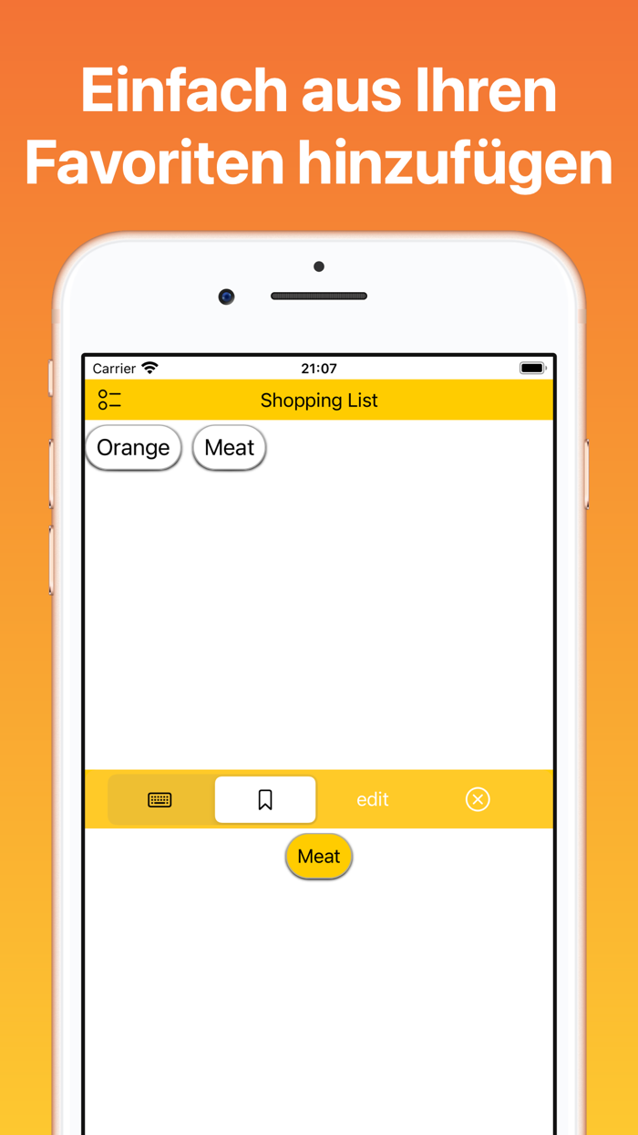 Einfach Tippen Einkaufsliste