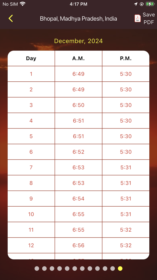#5. Agnihotra Timing(Madhavashram) (iOS) 由: Kanishka Bansode