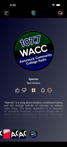 107.7 WACC app screenshot