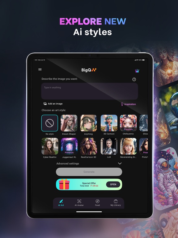 UniAI: AI Art Generator iPad screenshot 8 - Photo & Video app