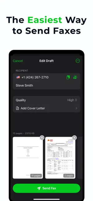 Mobile Fax: Send from iPhone screenshot 2