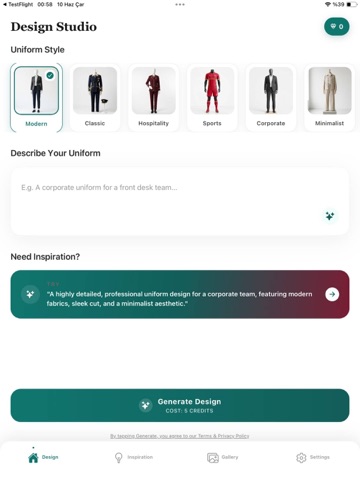 AI Uniform Design Maker iPad screenshot