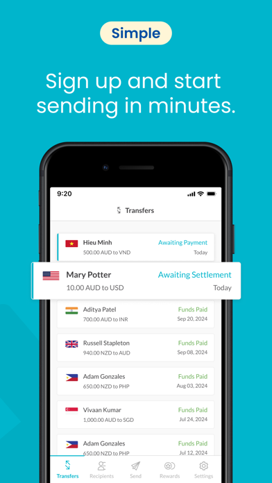 OrbitRemit Money Transfer Screenshot