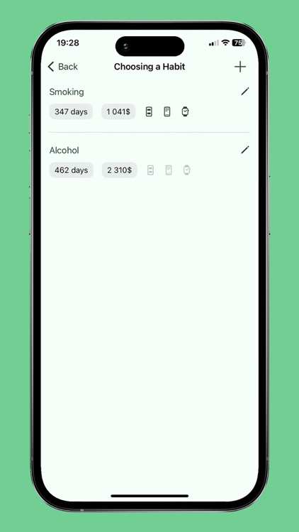 Day counter: bad habits