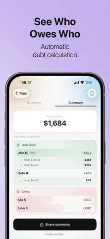 SplitTrip: Split Trip Expenses iPhone screenshot