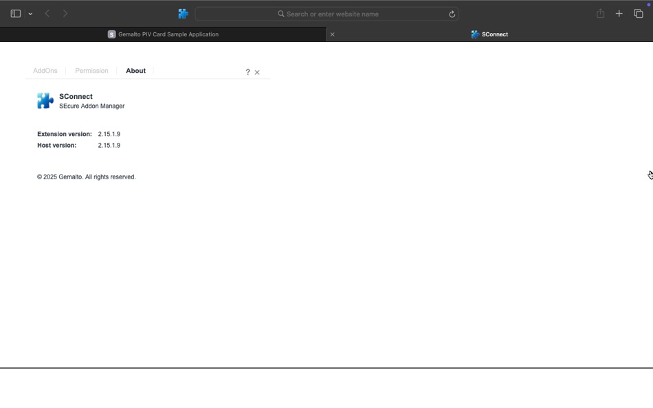#1. SConnect WebExtension (macOS) Podle: Thales DIS Czech Republic, s.r.o.