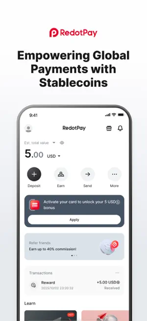 RedotPay: Crypto Card & Pay screenshot 1