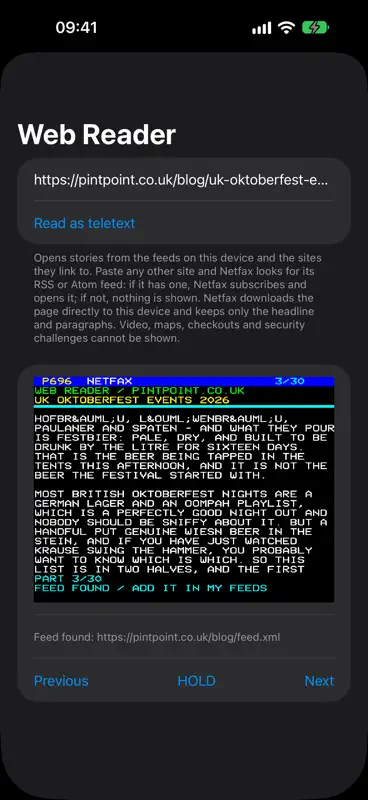 Netfax: Retro Teletext News screenshot 7 of 8