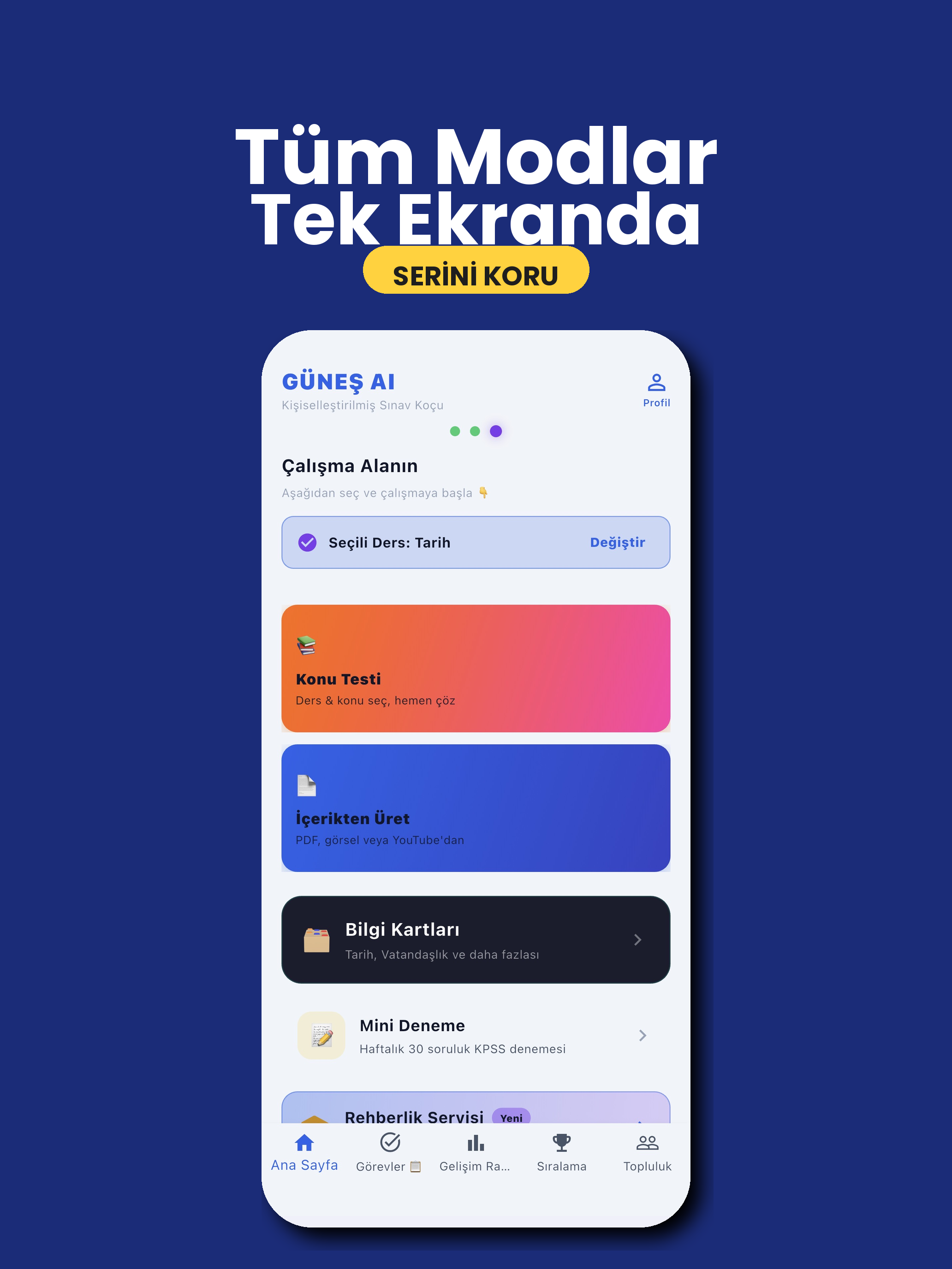 GÜNEŞ AI:KPSS YKS SORU BANKASI screenshot 11