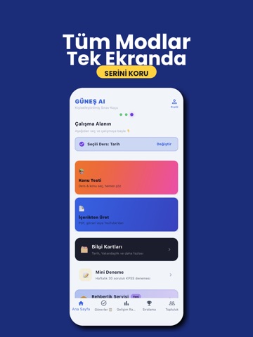 GÜNEŞ AI:KPSS YKS SORU BANKASI iPad screenshot