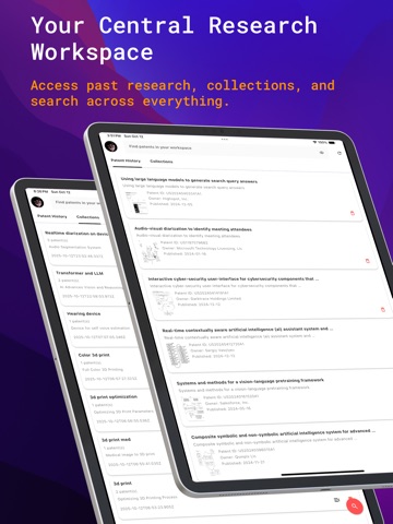 PatentGPT - AI patent research iPad screenshot