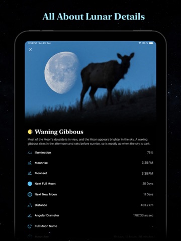 Moon Phase Calendar - Lumoon iPad screenshot