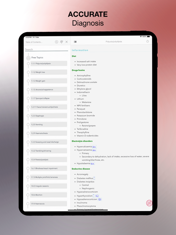 DDx in Small Animal Medicine iPad screenshot 4 - Medical app