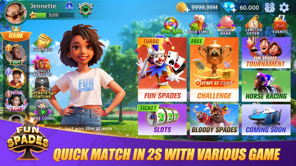 #1. Fun Spades Card Game (iOS) By: FAST GAME