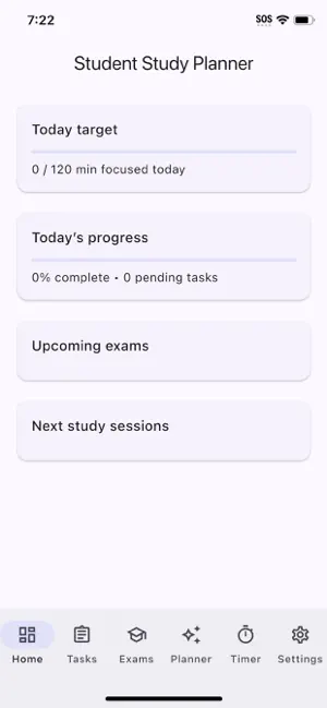 Student Study Planner screenshot 1