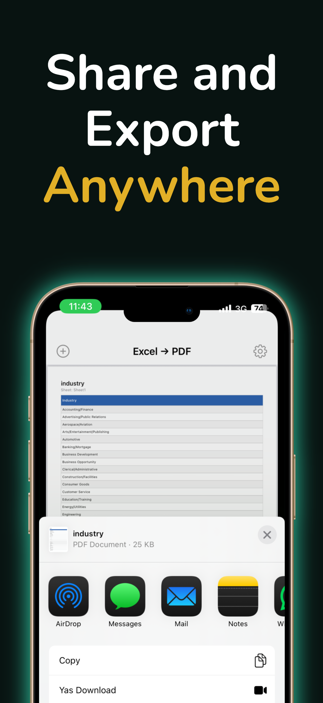 Excel to PDF Converter | XLSX screenshot 3