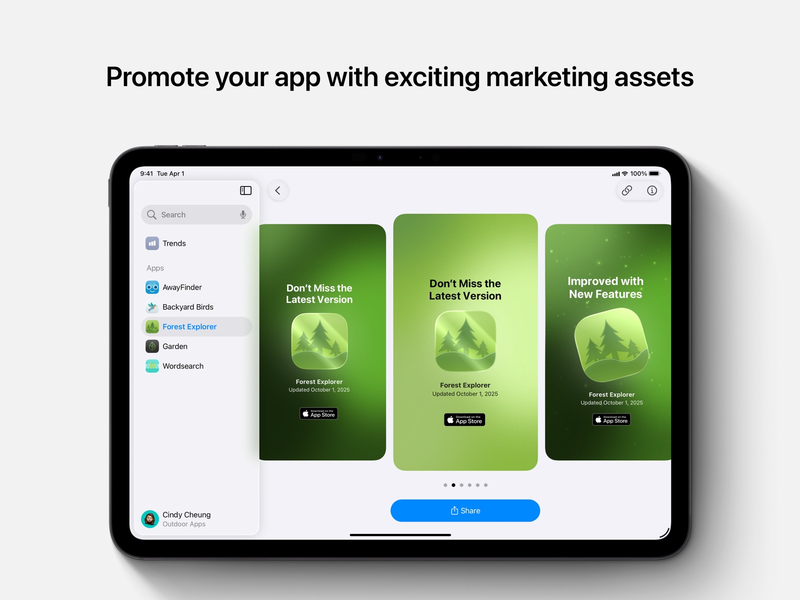 App Store Connect ipad screenshot 3