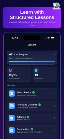 Matrix Calculator: Learn Solve screenshot