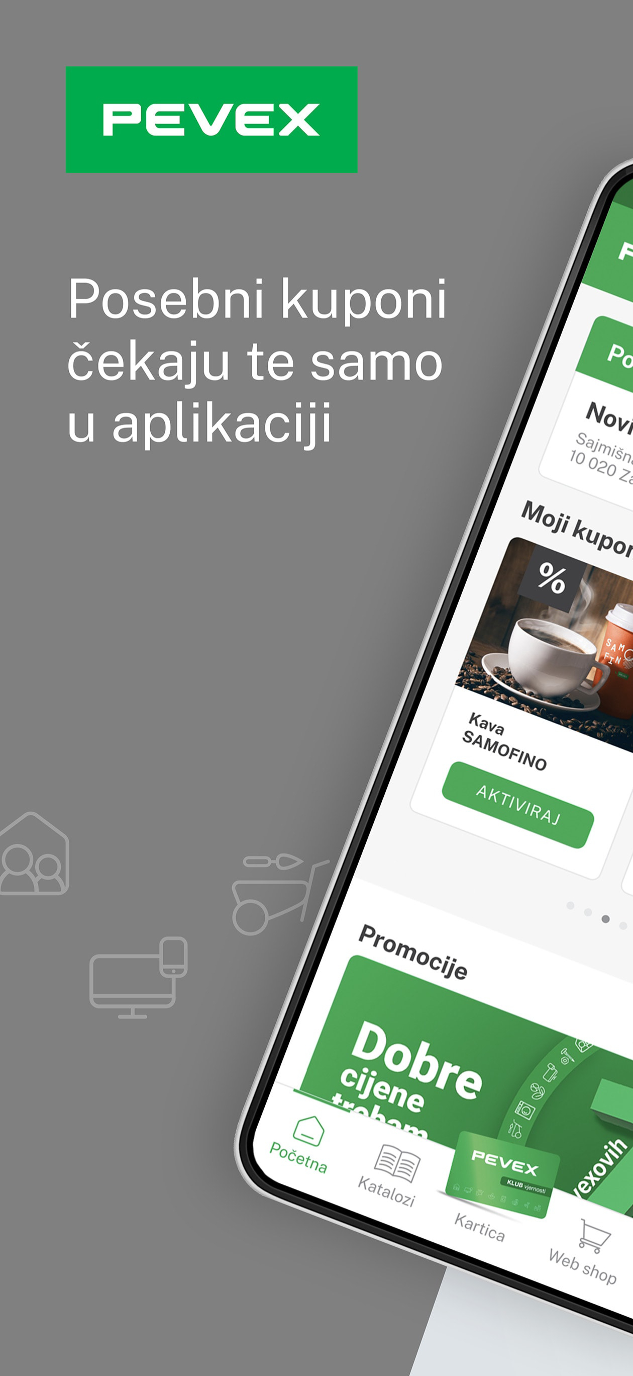 PEVEX aplikacija za kupce