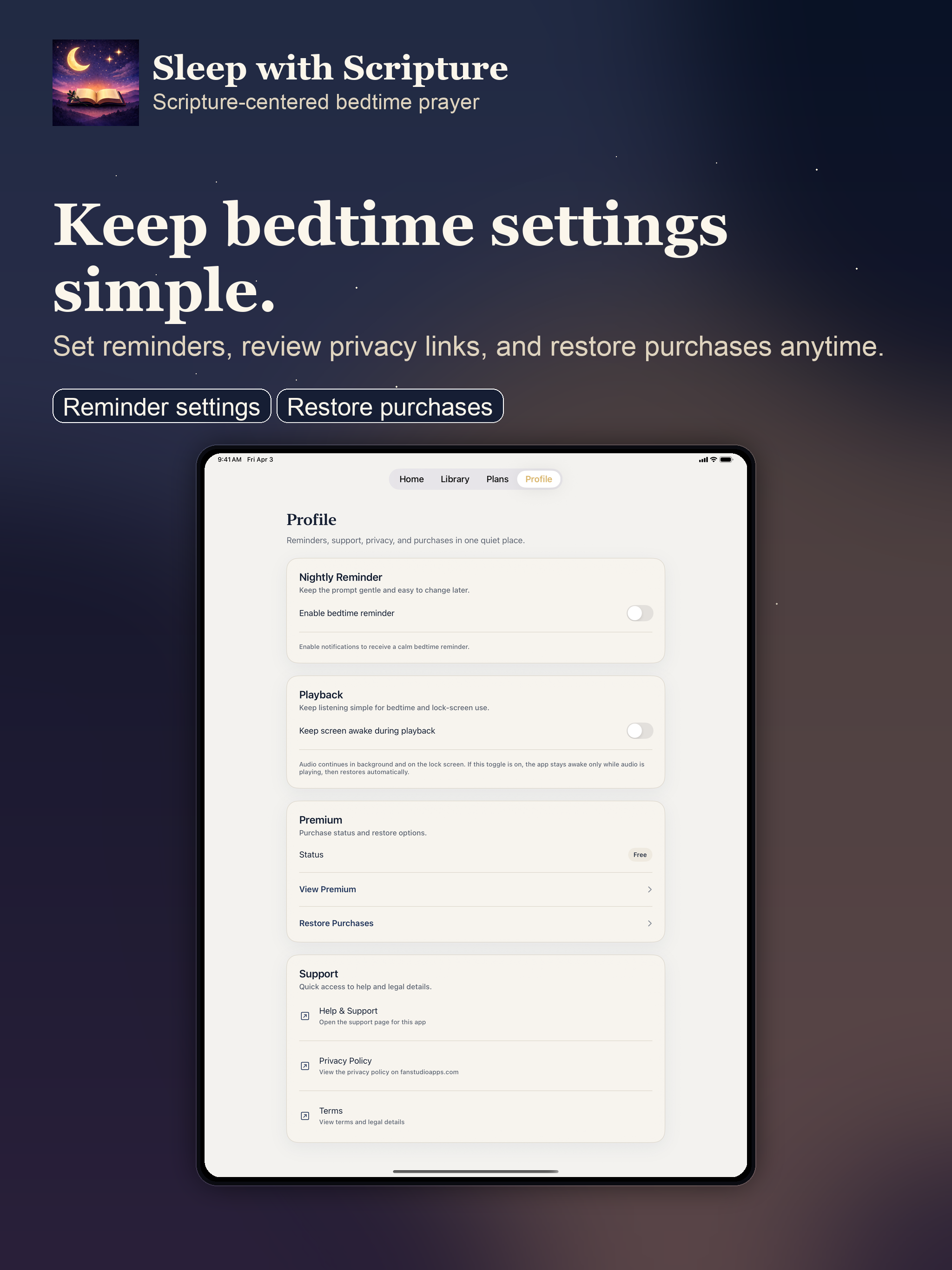 Sleep with Scripture