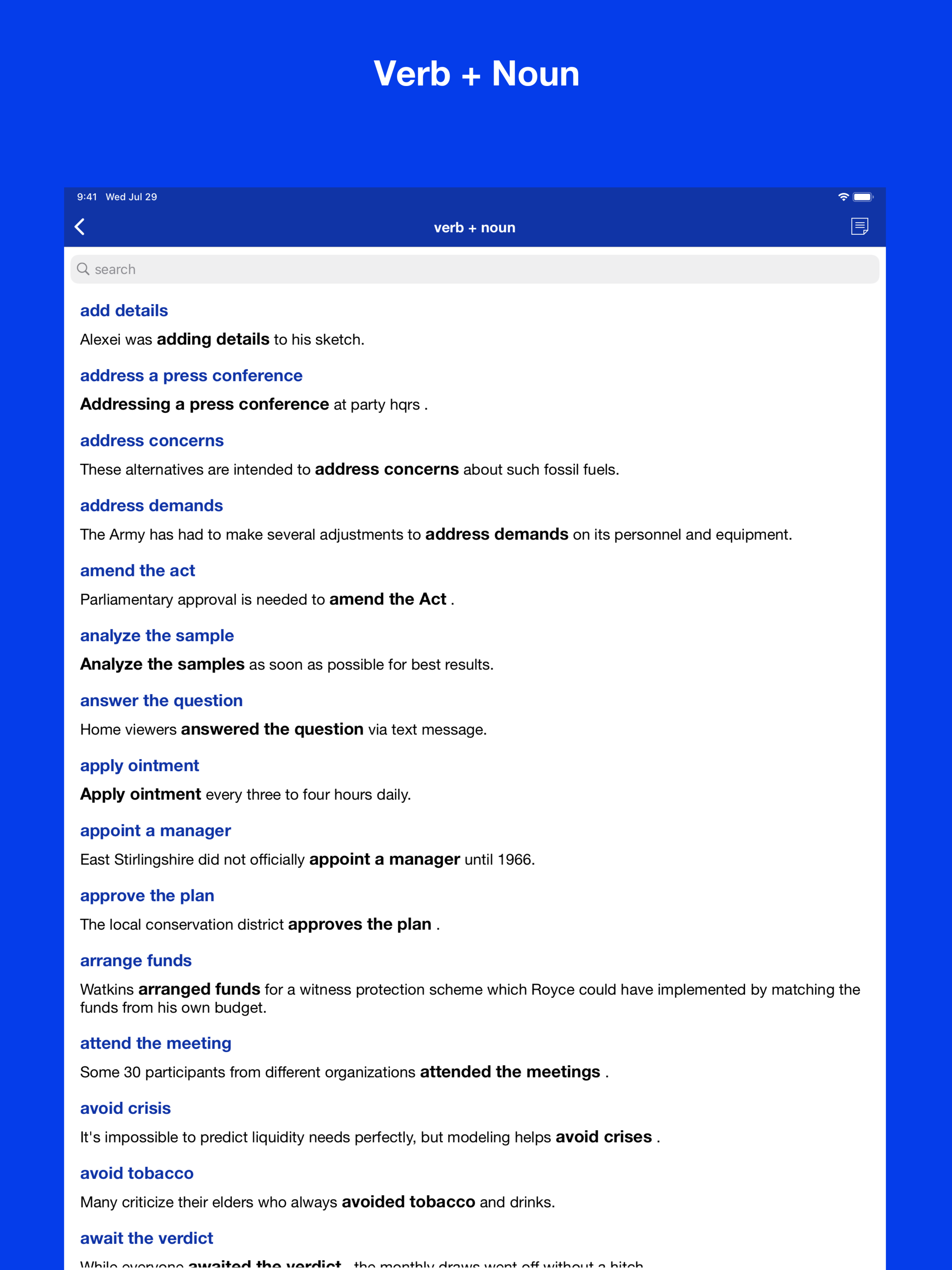 English Collocation Flashcards screenshot 20